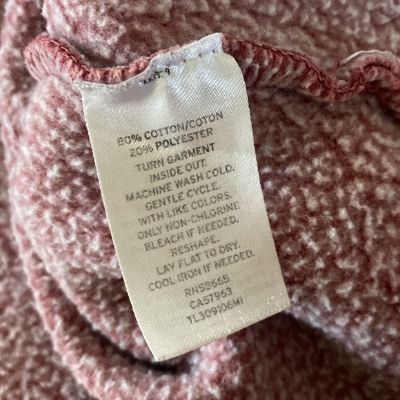 LEITH (Nordstrom) Womens Oversized Bleached Red Hi-Low N.Y.C. Sweatshirt XS - Picture 7 of 7